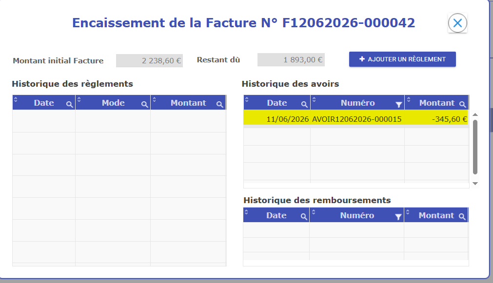 facturation en micro-entreprise, état de suivi d'une facture sous gesticompta
