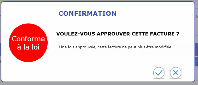 confirmation d'une facture en micro-entreprise.