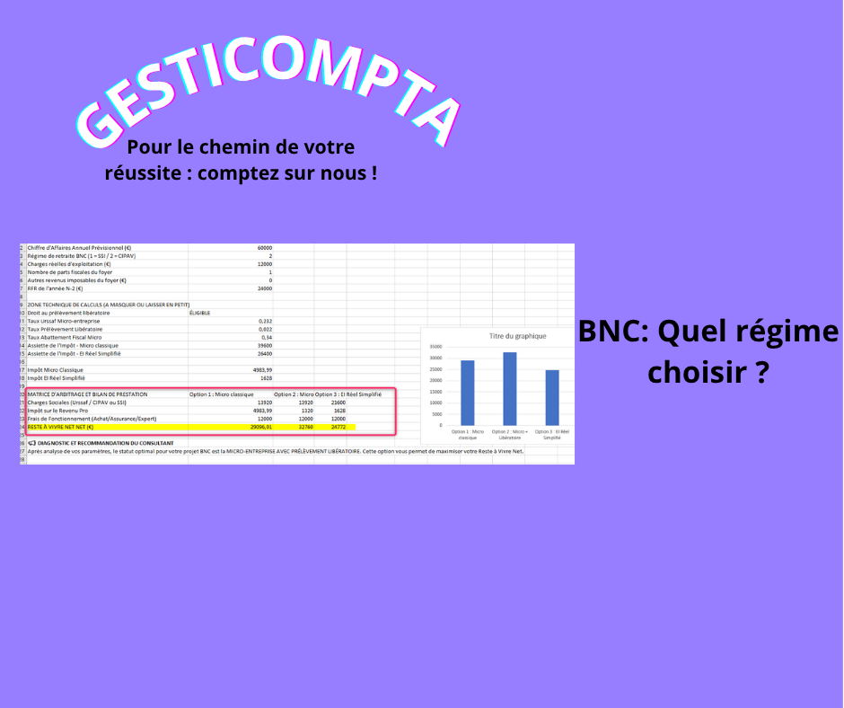 micro entreprise BNC. Arbitrage micro entreprise versus régime de la déclaration contrôlée.