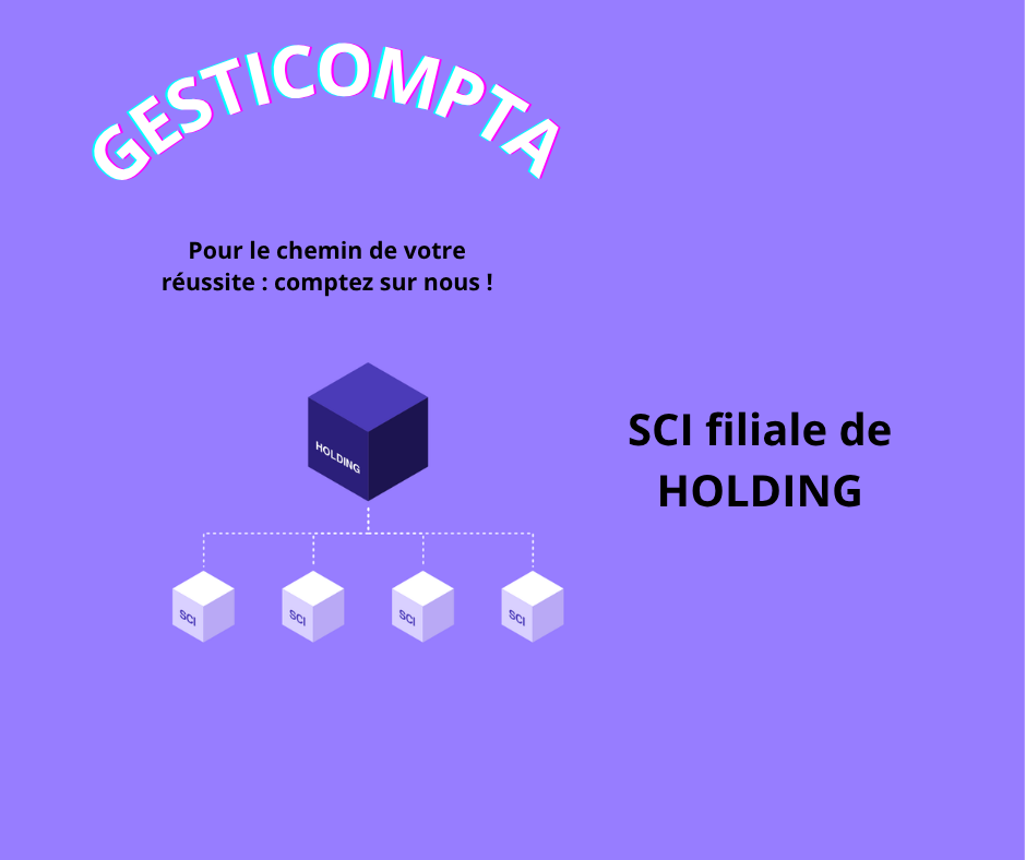 schéma de création d'une SCI filiale d'une Holding.